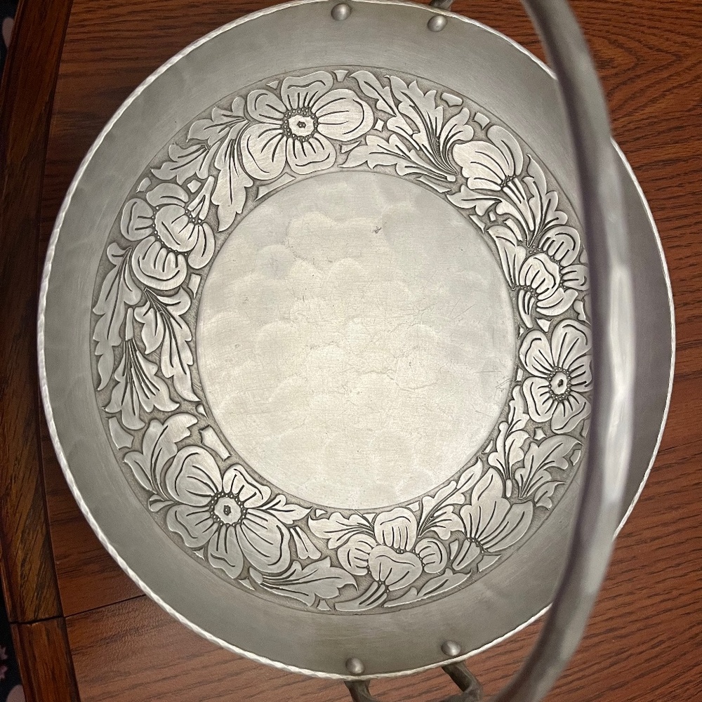 VINTAGE FORGED ALUMINIUM BASKET